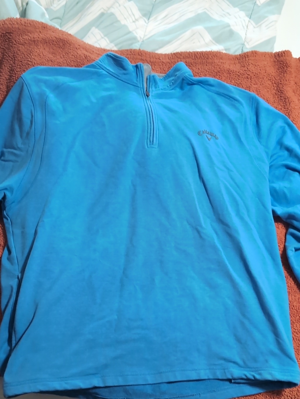 Callaway Bright Blue 1/4 Zip Performance Pullover